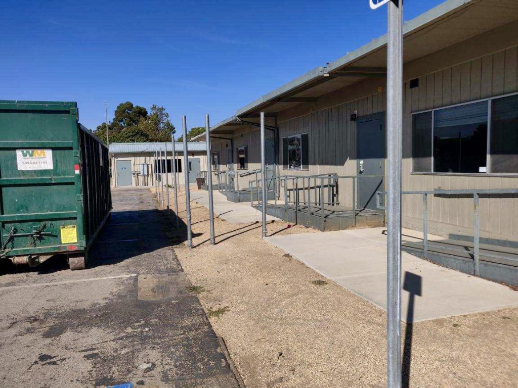 Modular classroom selective demolition in Irvine