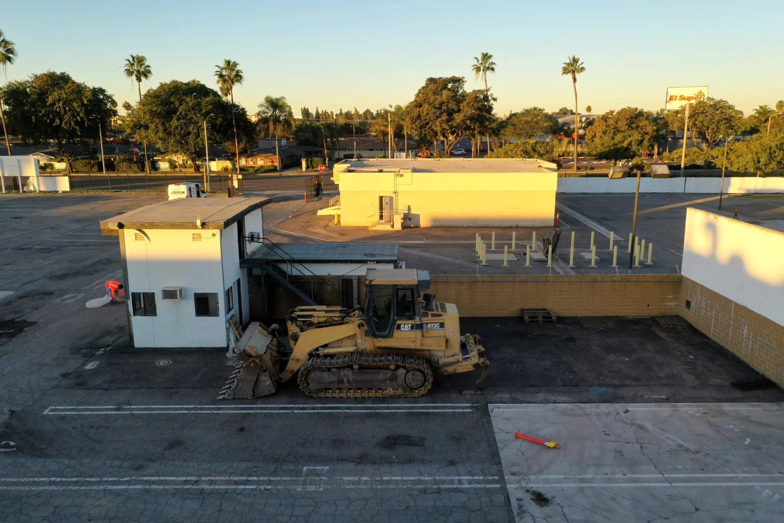 Building demolition in progress at the Anaheim commercial and industrial project