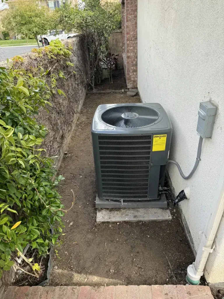 Existing Tustin side yard before aggregate placement
