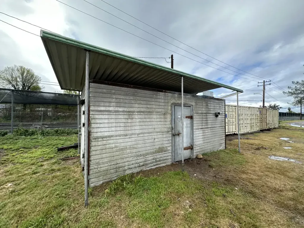 Old freezer enclosure at the Fillmore hatchery property