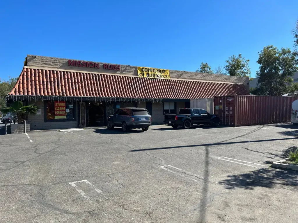 Former commercial building in Mission Viejo before demolition
