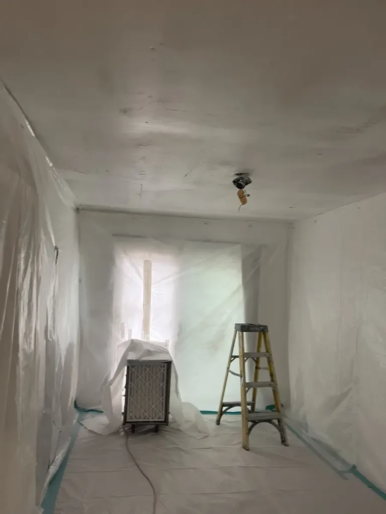 Protected room for the Huntington Beach ceiling project