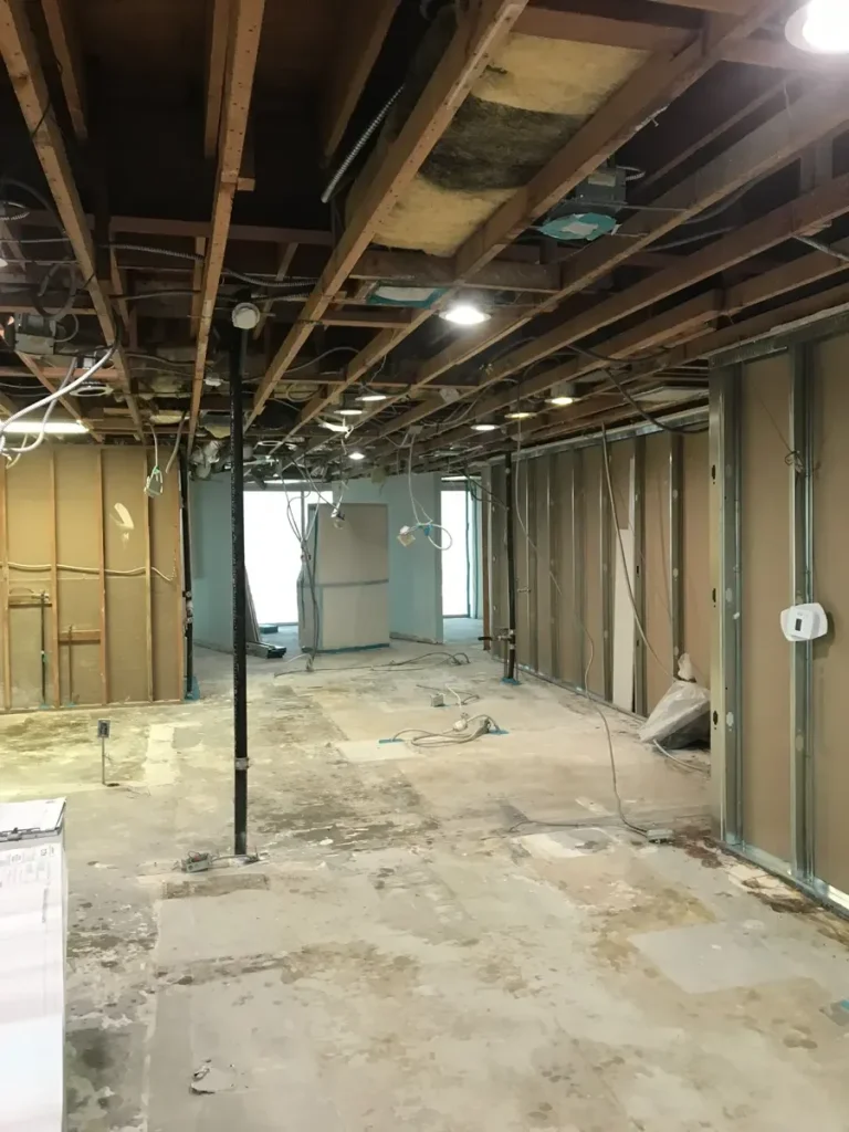 Dental office interior at the Redondo Beach renovation site