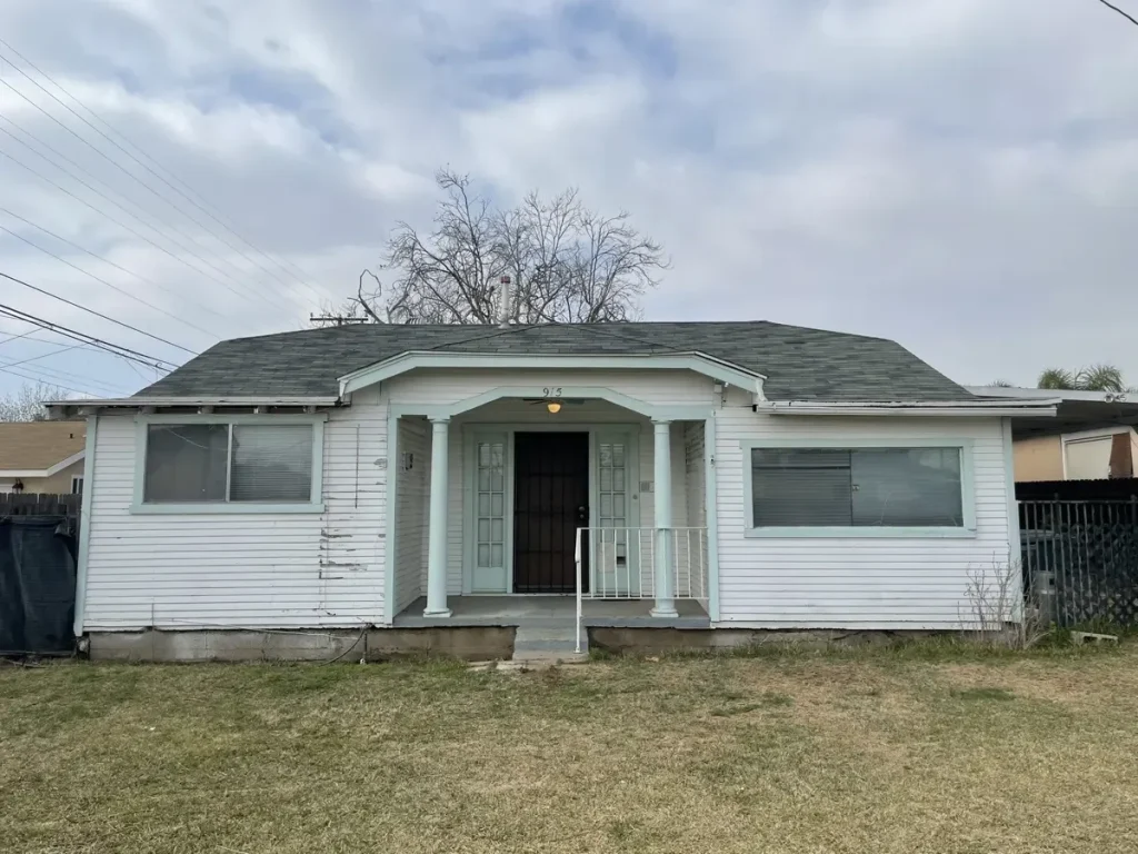 Exterior of the Ontario bungalow before interior work