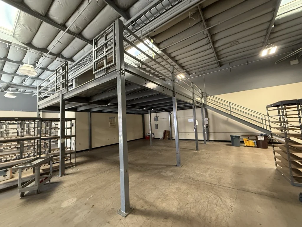 Existing mezzanine and staircase at BlackHawk Industrial.